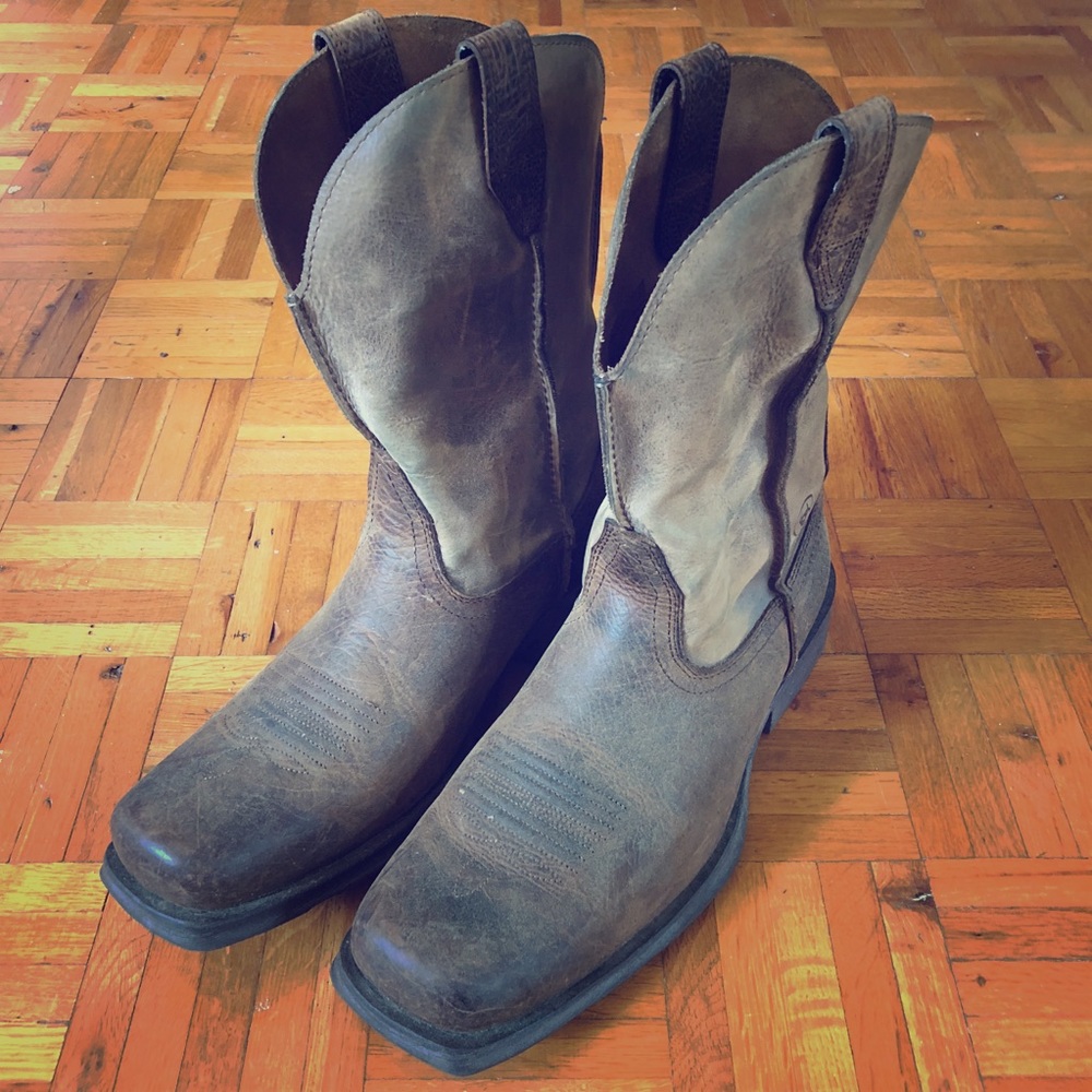 Ariat Brown Square Toe Cowboy Boots